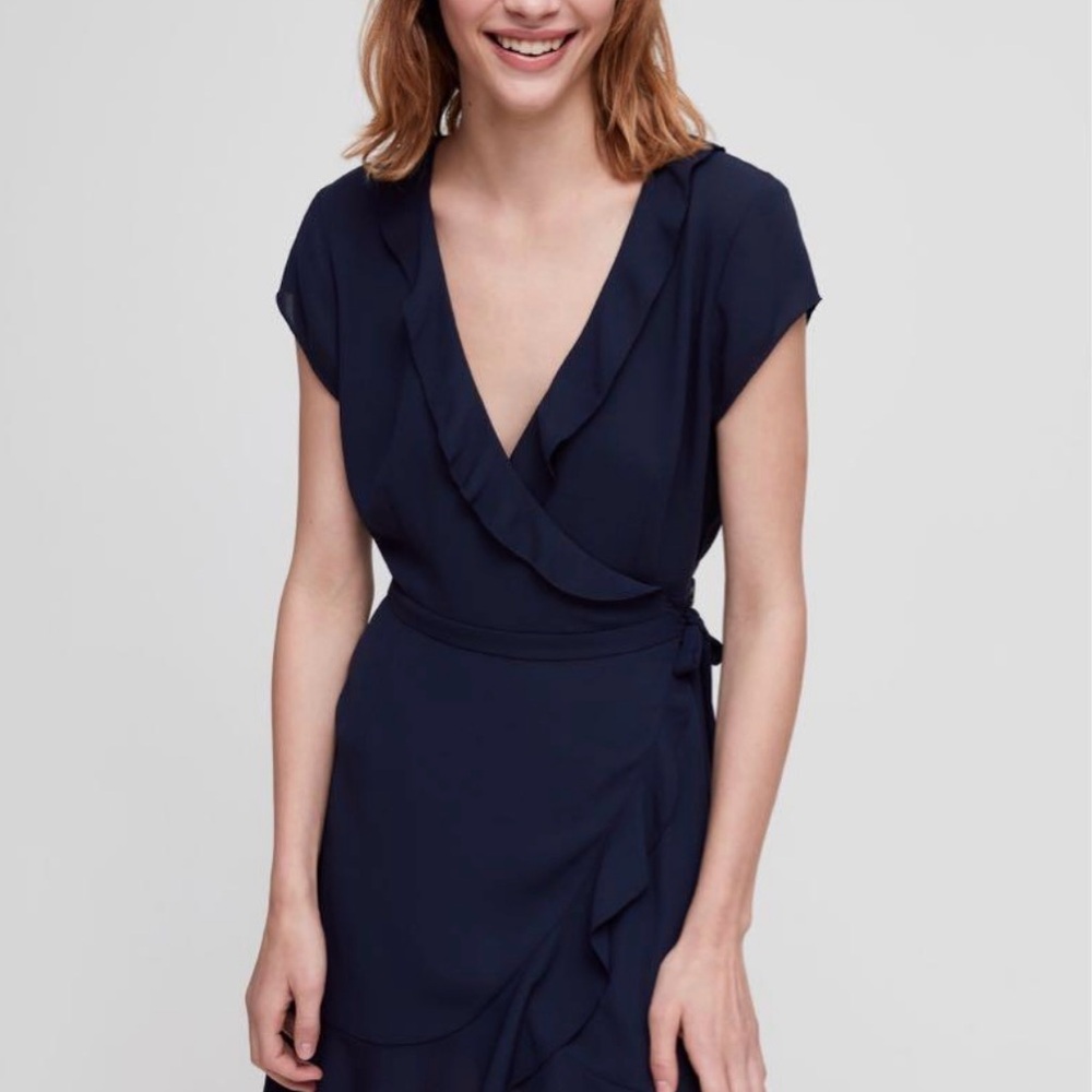Sunday Best wrapped ruffle dress